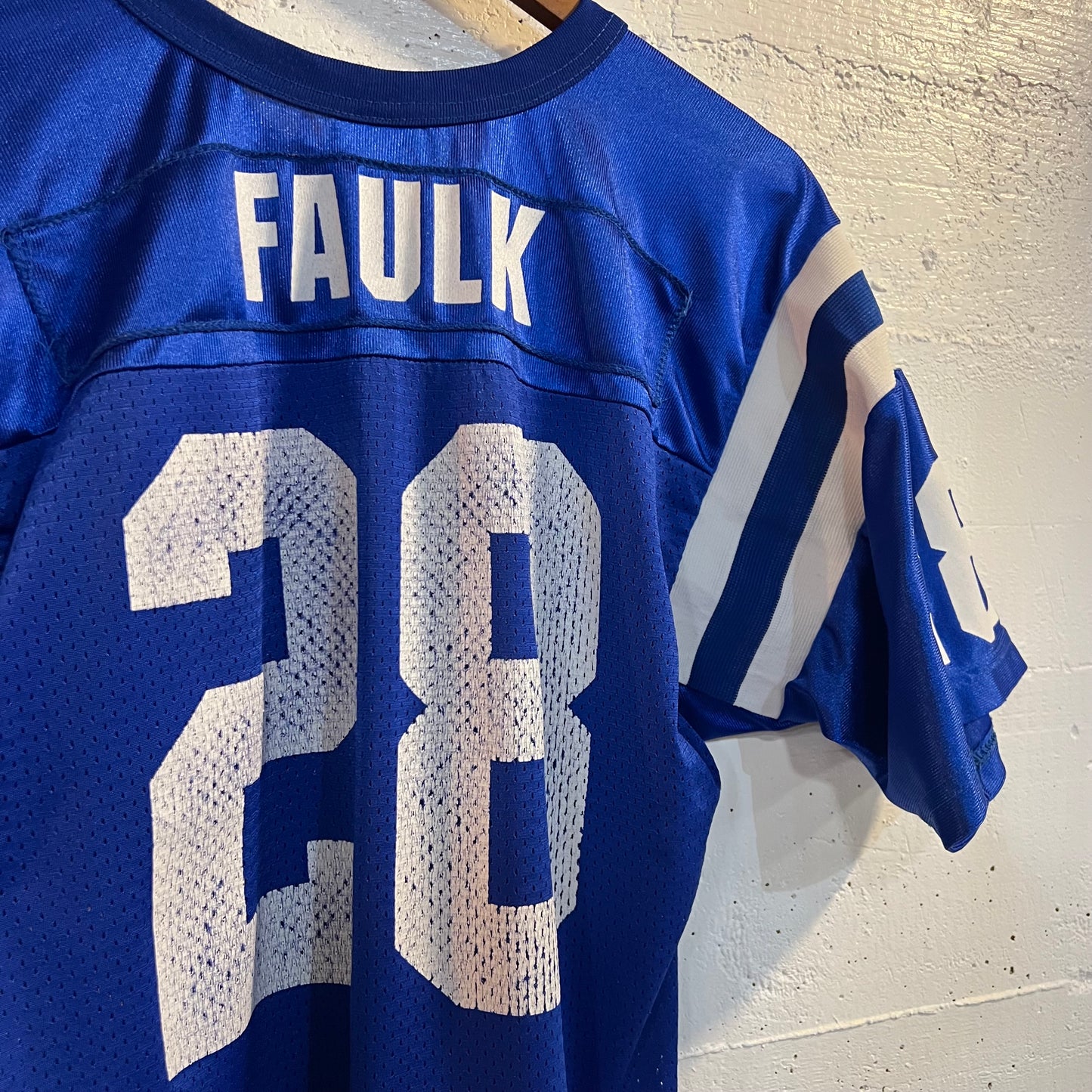 Vintage 90's Wilson Indianapolis Colts Marshall Faulk Youth Jersey - Size Youth Large - Made In USA