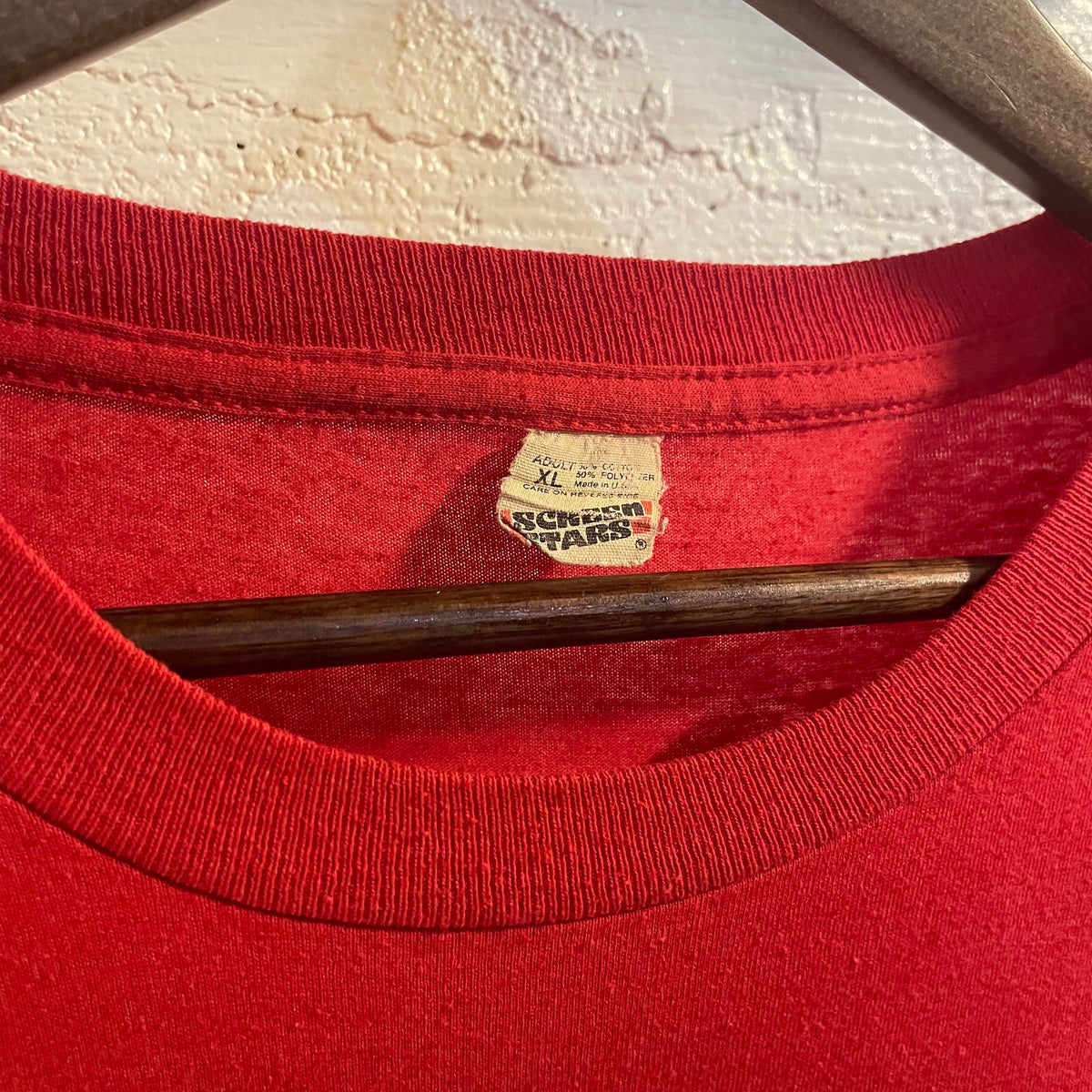 Vintage 1980’s Distressed US Robotics Screen Stars Single Stitch T-Shirt - Size XL - Made In USA - Red/White