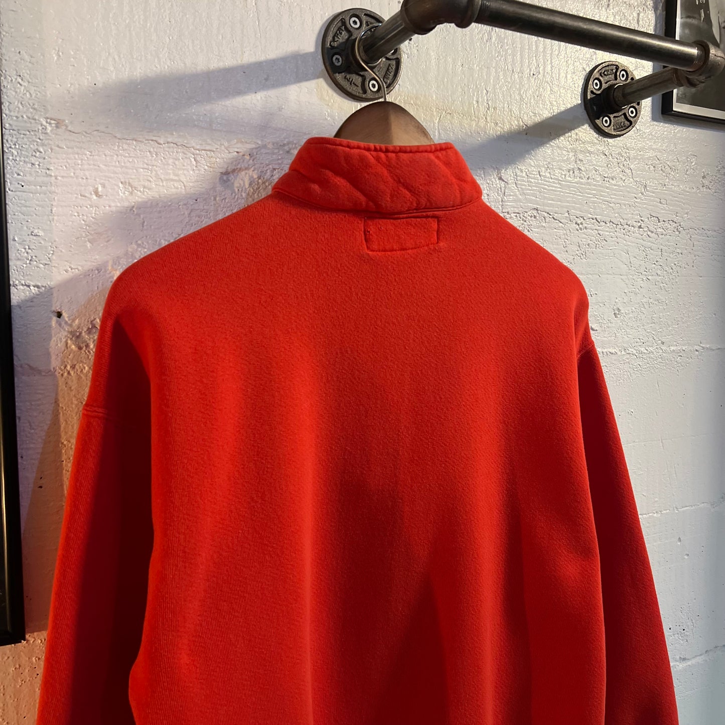 Vintage Russell Athletic 1/4 Zip Pullover Crewneck Sweatshirt - Size Medium - Made In USA - Red