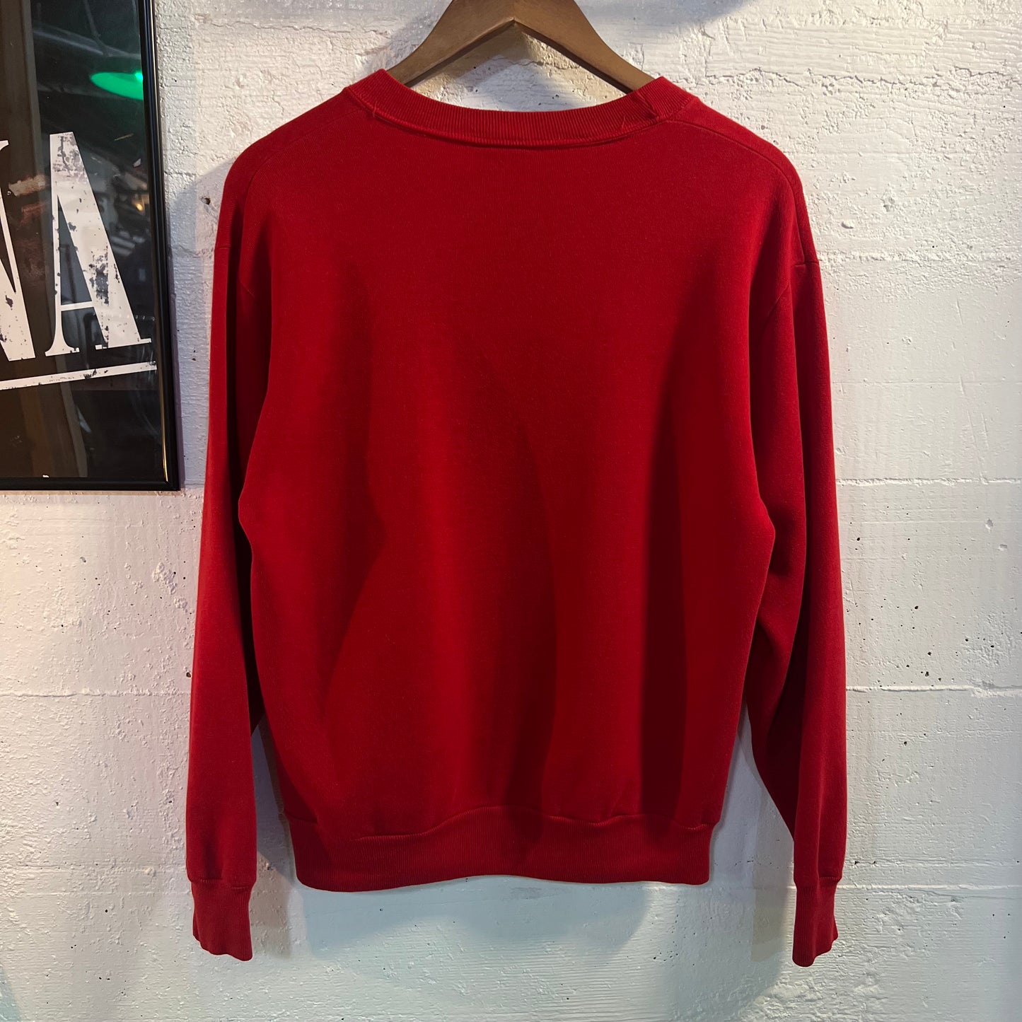 Vintage 80's University of Indiana Hoosiers 'Crest' Crewneck Sweatshirt - Size Medium - Made In USA - Red/Multi