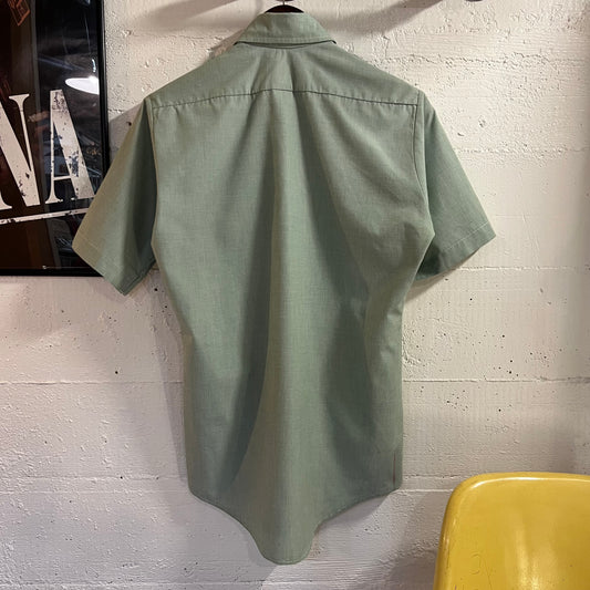 Vintage U.S. Military AG-415 Short Sleeve Shirt - Size 14 (XS) - Made In USA - Army Green