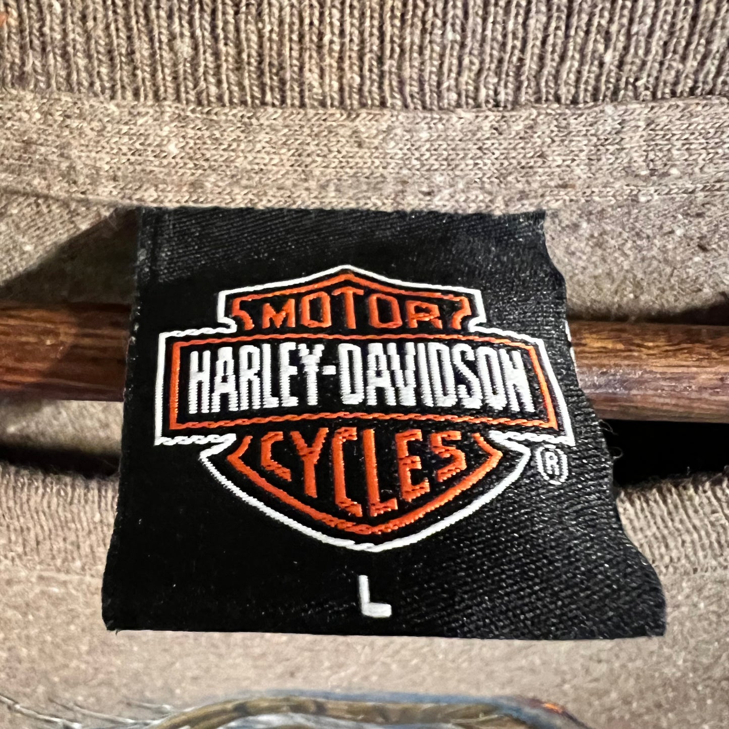 Vintage 2005 Harley Davidson Las Vegas, Nevada Muscle T-Shirt - Size Large - Made In USA - Brown/Multicolor