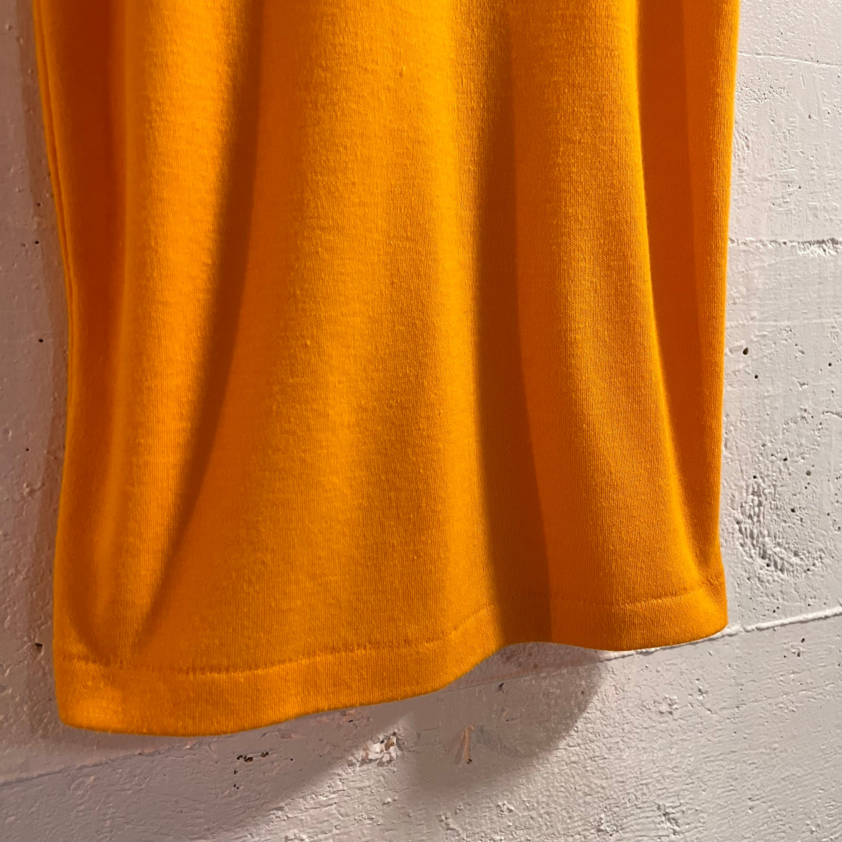 True Vintage 1970's Buster Brown 50/50 Blend Raglan Sleeve Baby Tee - Size XS - Golden/Yellow - Made In USA