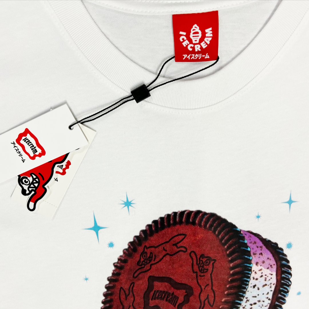 *New* Ice Cream 'Cookies' Short Sleeve T-Shirt - Size Medium - White