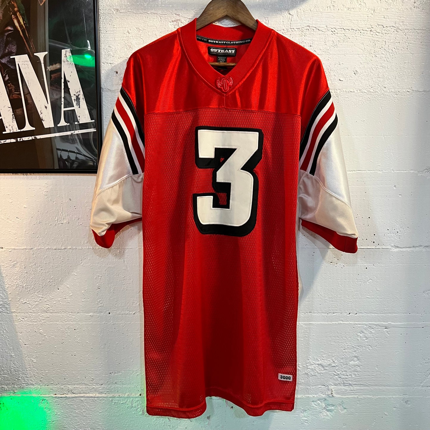 Vintage Outkast Clothing Andre 3000 Mesh Football Jersey - Size XL - Red/White
