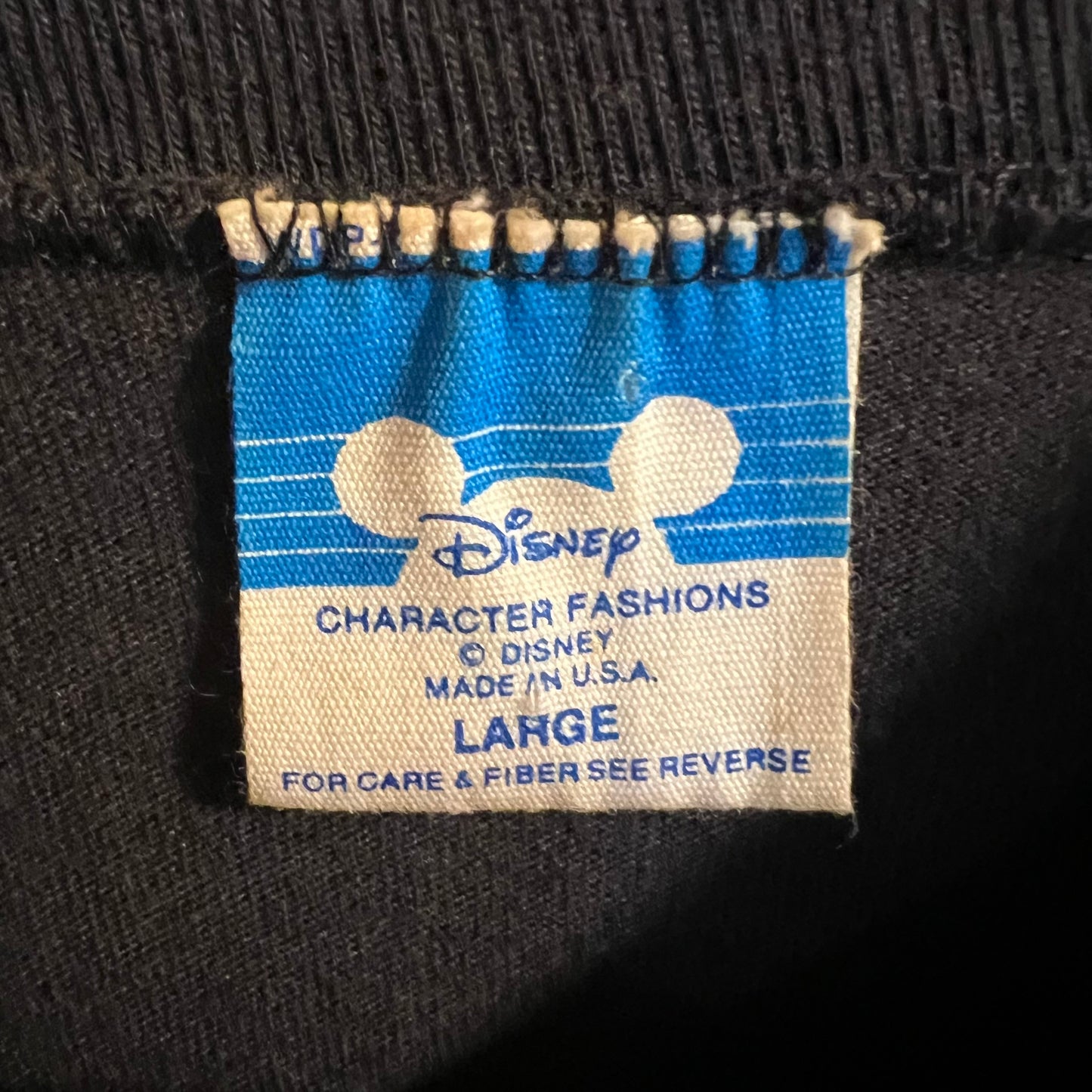 Vintage 1980's Disney Character Fashions Mickey Mouse Neon Big Head Single Stitch T-Shirt - Size Large