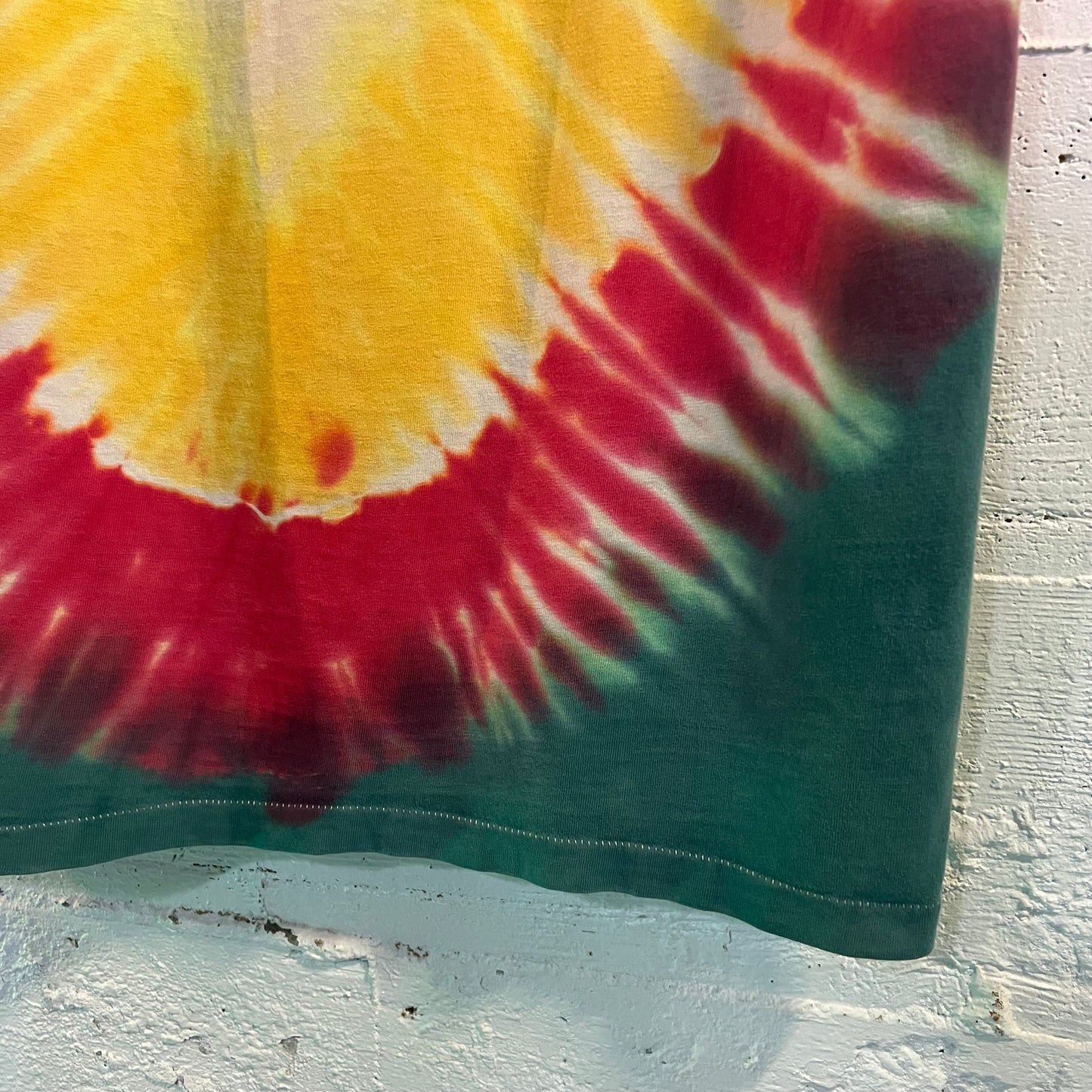 Vintage 90's Bob Marley Tuff Gong Single Stitch Tie Dye Rap T-Shirt - Size XL - Made In USA - Red/Green/Yellow-