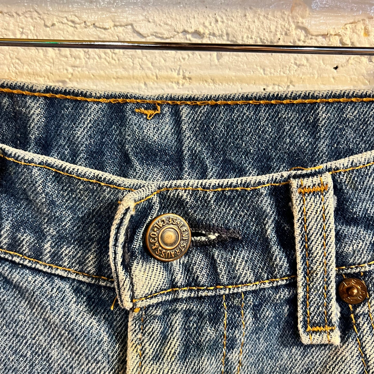 Vintage 1980's Levi's 517-0217 Distressed Bootcut Jeans - Size 32" x 30" - Made In USA - Stonewash Indigo