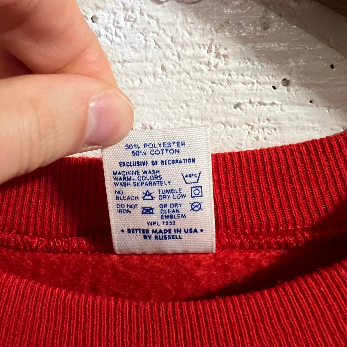 Vintage 80’s Jerzees Property Of Oklahoma Athletic Department Raglan Crewneck Sweatshirt - Size XL - Made In USA - Red/White