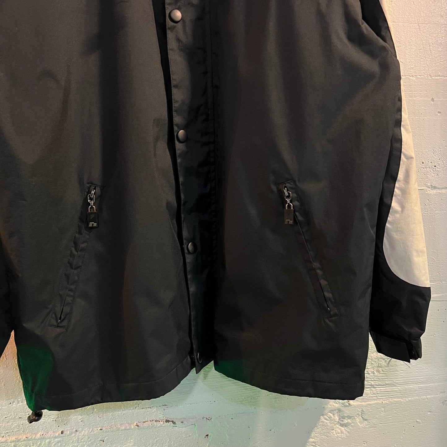 Vintage 2000 BMW Williams F1 Racing Team Hooded Shell Jacket - Size Large - Navy/White