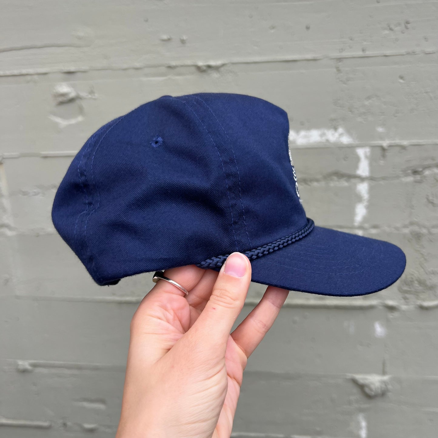 Vintage 1990's OSO NGL Project Embroidered Snapback Hat - O/S - Navy/Silver