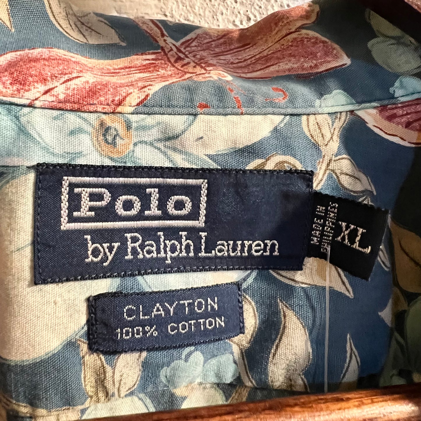 Vintage Polo Ralph Lauren Floral Print Loop Collar Shirt - Size XL - Multicolor