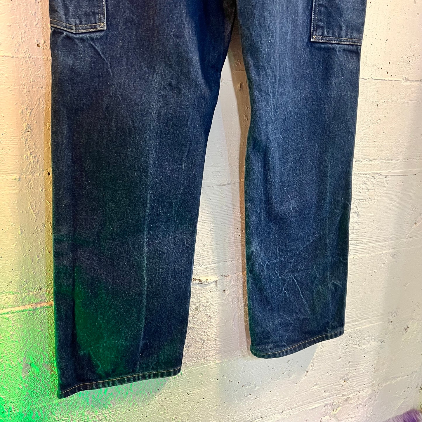 Vintage Carhartt Original Fit Double Knee Denim Carpenter Jeans - Size 32x30 - Dark Wash