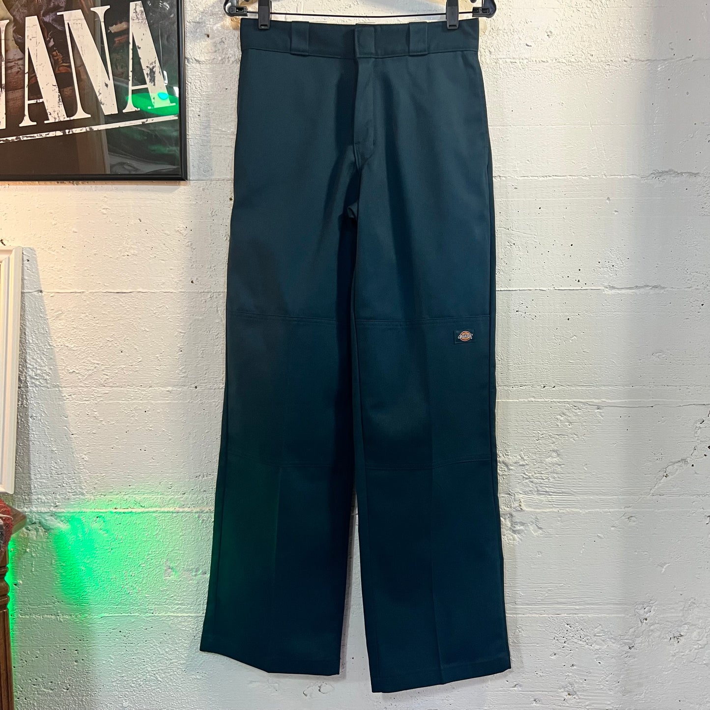 Dickies Double Knee Loose Fit Twill Work Pants - Size 28" x 32" - Teal