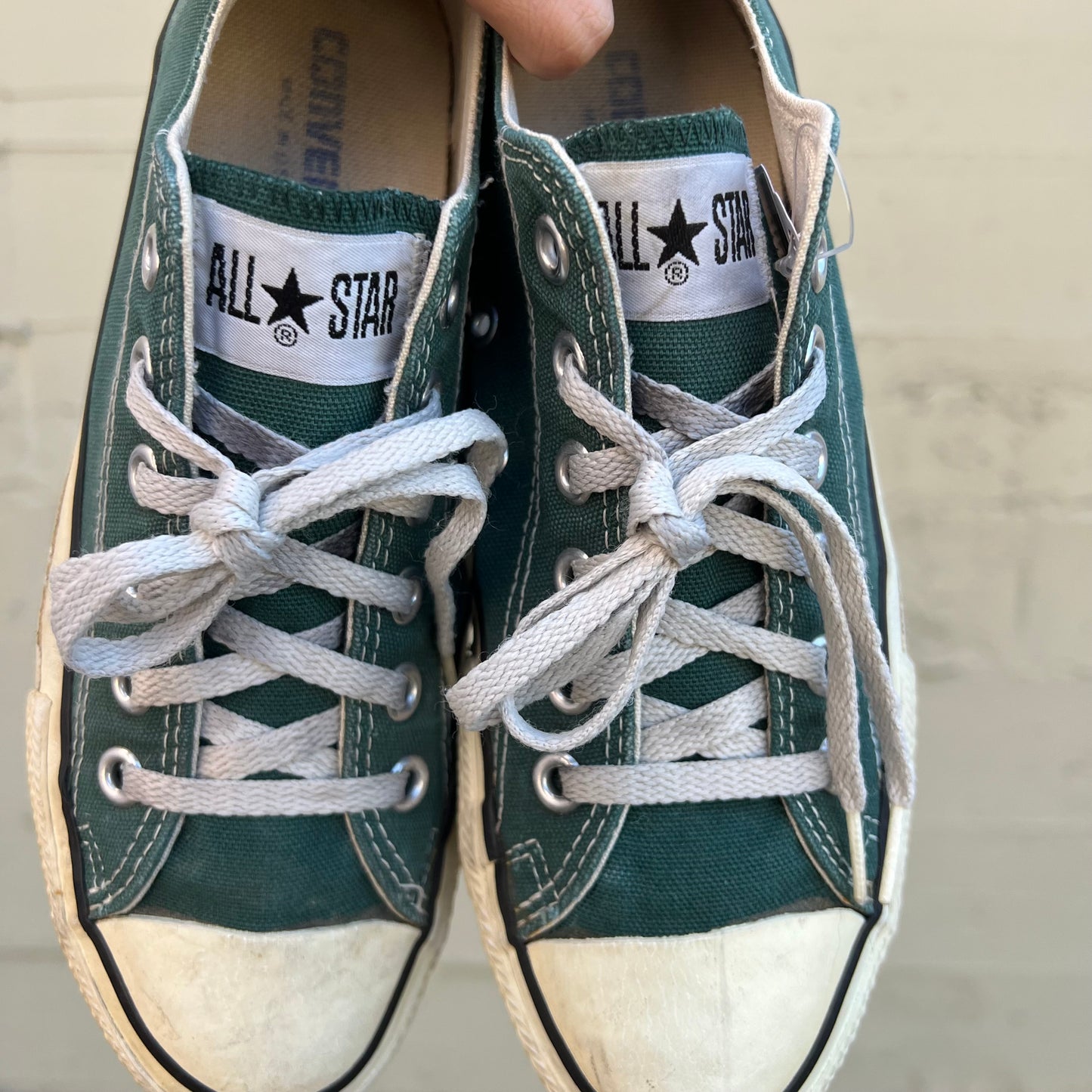 Vintage 90's Forest Green Converse Chuck Taylor Low Top Shoes - Size 6M/7W - Made In USA