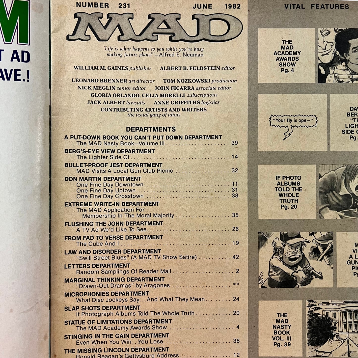 Vintage 1982 MAD Magazine 'No. 231 - Academy Awards'