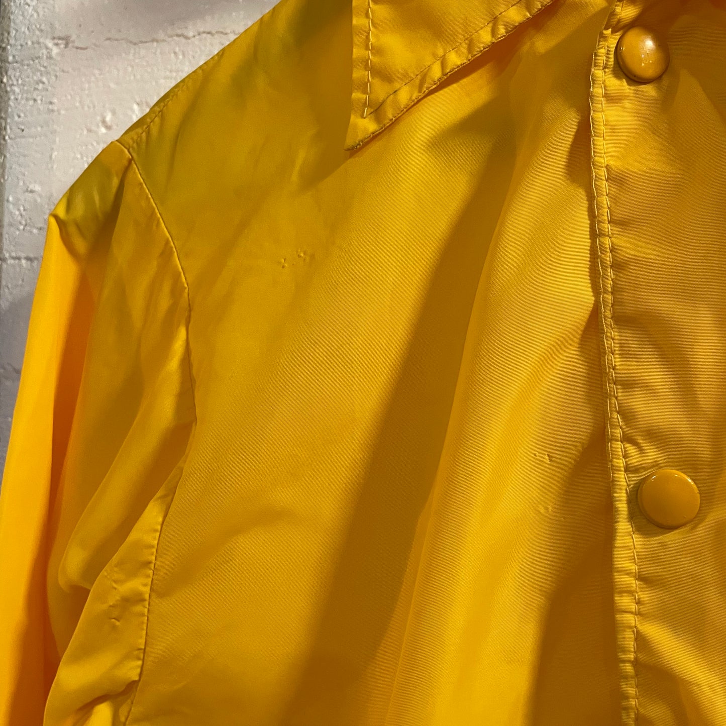 Vintage 70’s/80’s Spanjian Little League Allstars Snap Button Windbreaker Jacket - Size Youth Large - Made In USA (CA) - Yellow/Black