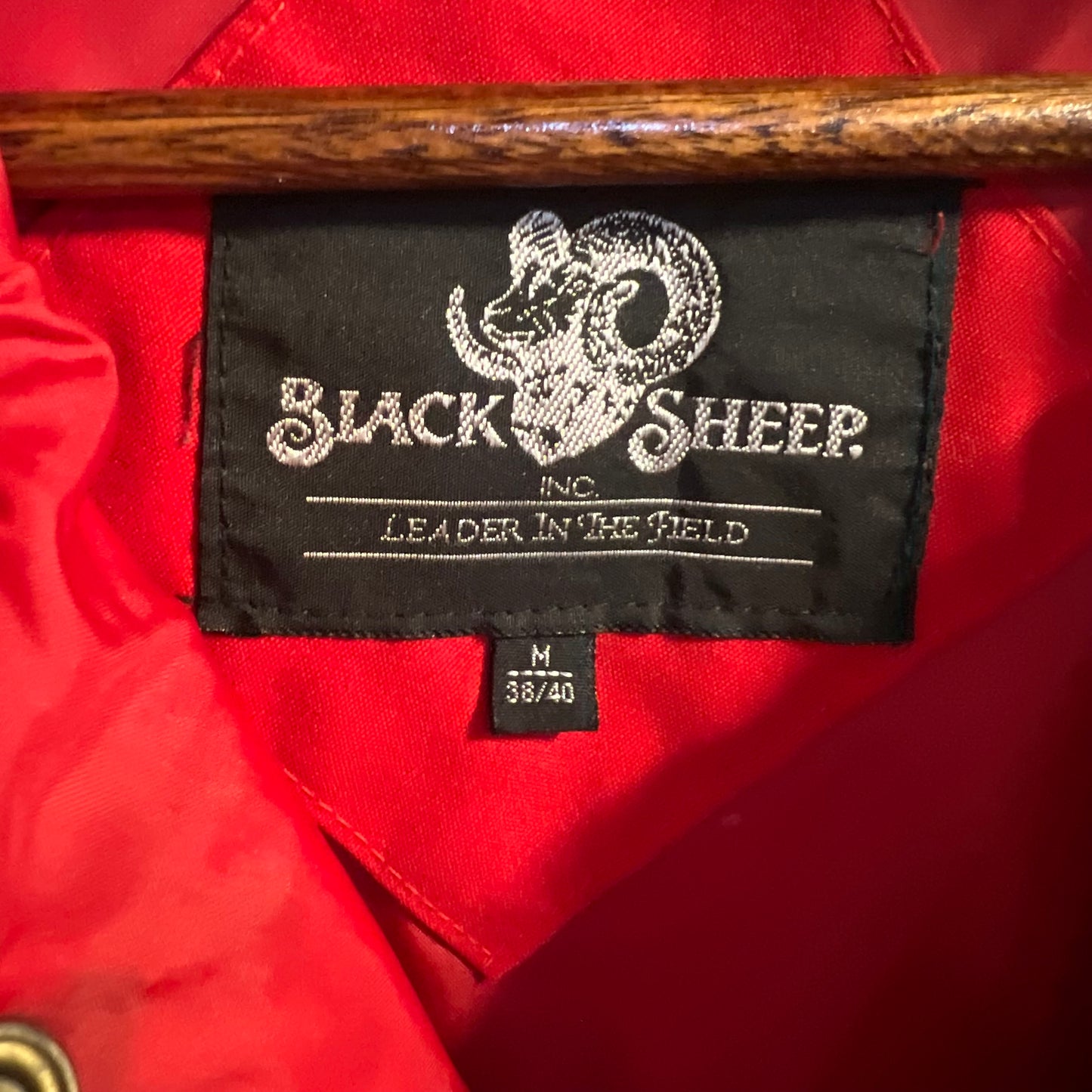 Vintage 1980's Black Sheep Western Down Puffer Snap Vest - Size Medium - Red