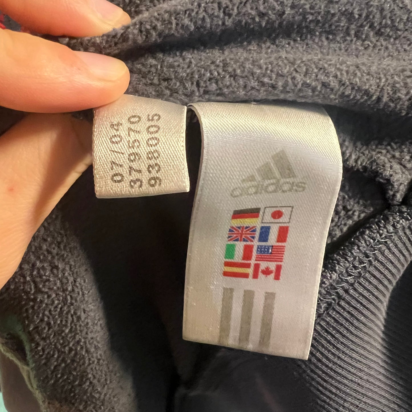 Vintage 2004 Adidas Center Three Stripe Logo Oversized Hoodie - Size XL - Red/Gray