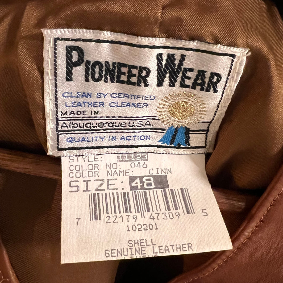 Vintage 90's Western Cut Brown Genuine Leather Vest - Size 48 (XL) - Made In USA - Brown