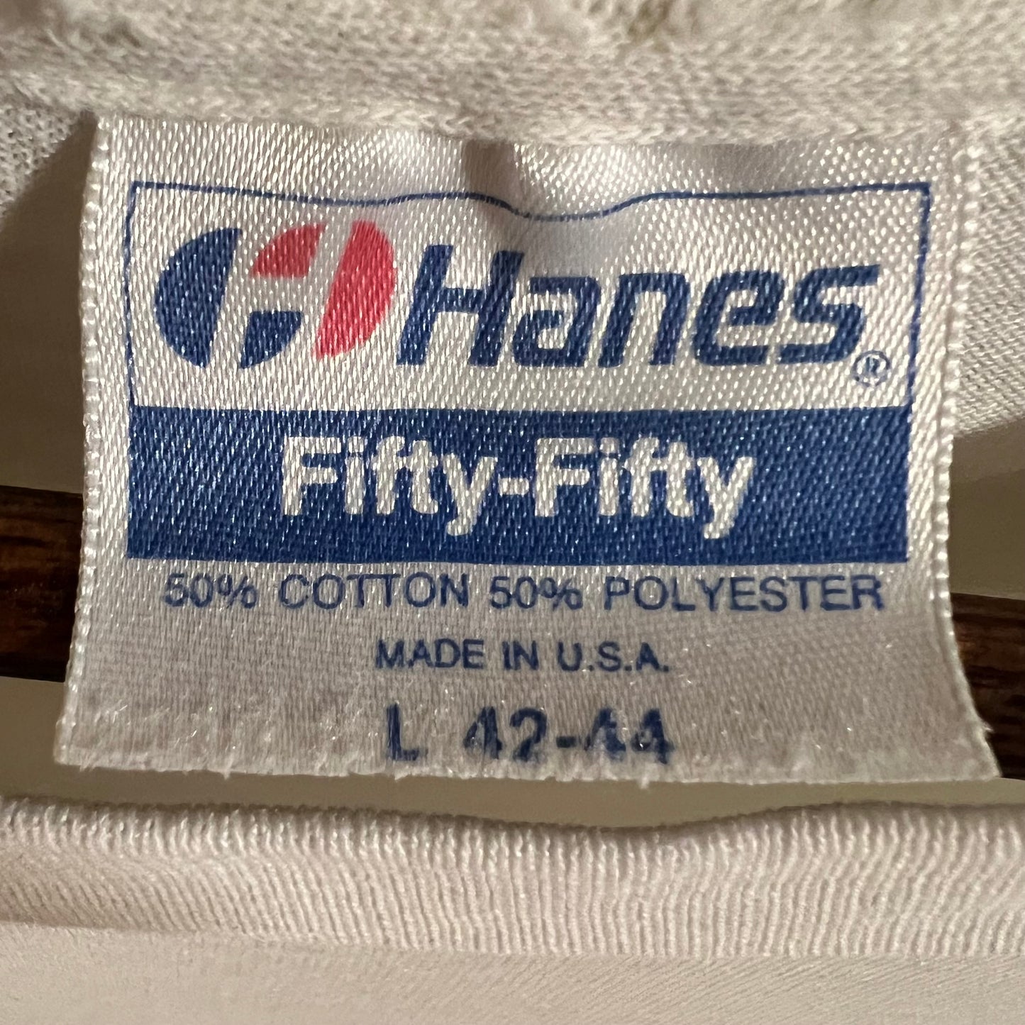 Vintage 1991 Distressed Seaside Souvenir Single Stitch T-Shirt - Size Large - Made In USA - White