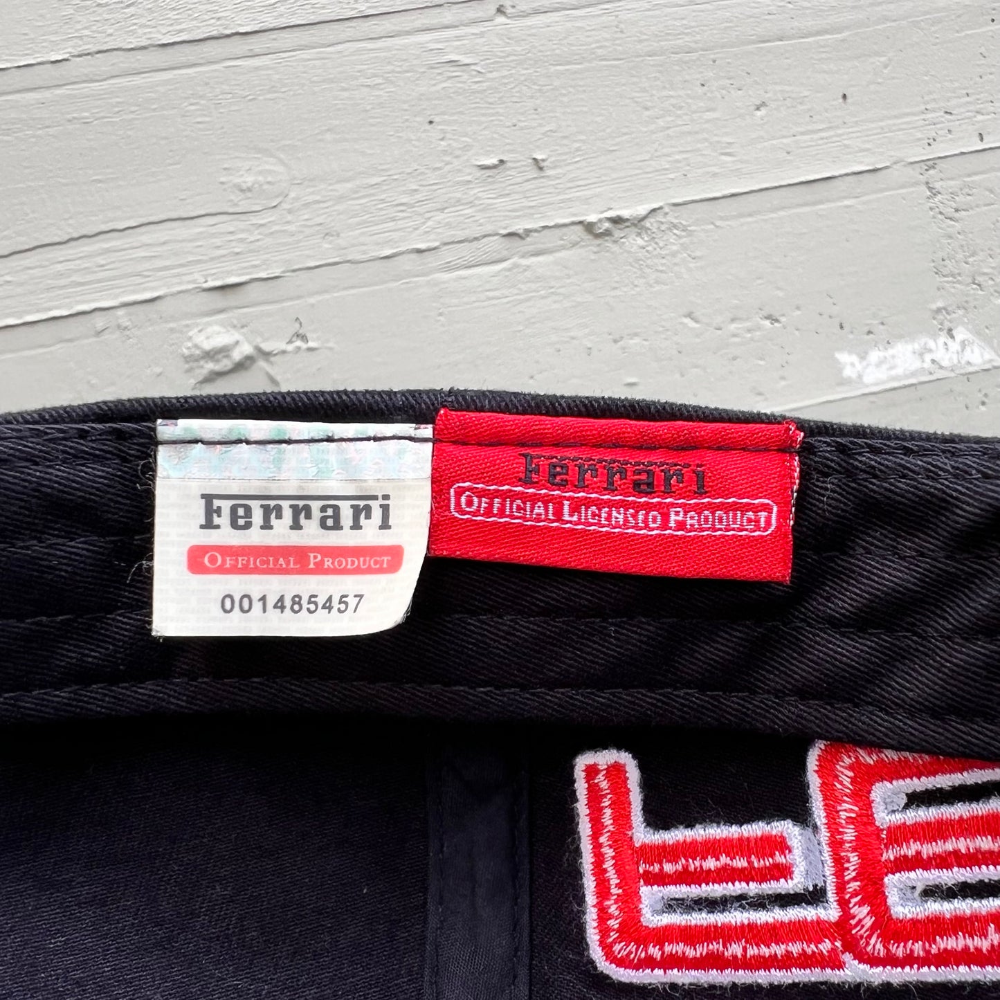 Vintage 2000's Embroidered Scuderia Ferrari Velcro Strap Back Baseball Hat - One Size Fits All - Black/Red/White/Yellow/Green