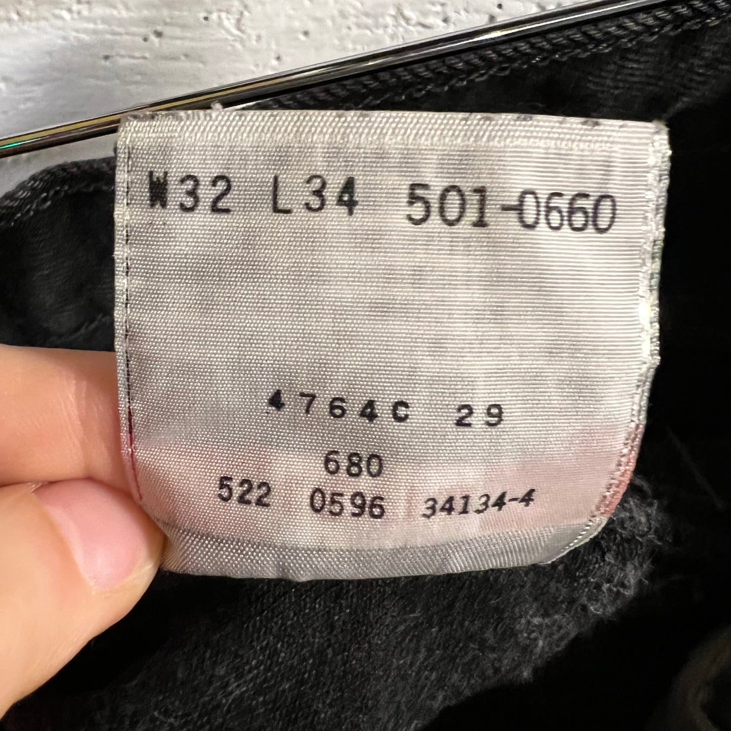 Vintage 90's Levis 501 Overdyed Black Denim Jeans - Size 32" x 34" - Made In USA - 501-0660