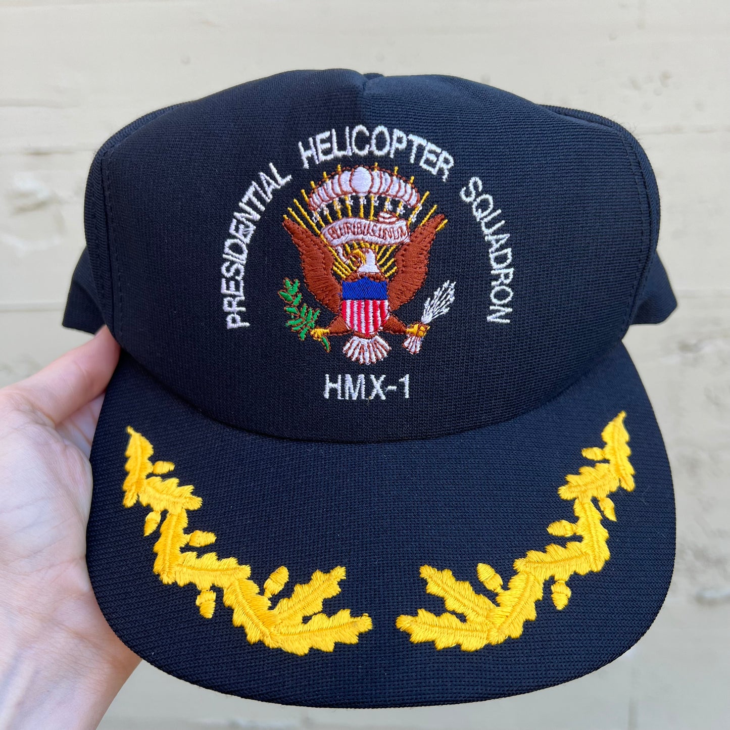 Vintage Presidential Helicopter Squadron 'HMX-1' Scrambled Egg Hat - O/S - Made In USA