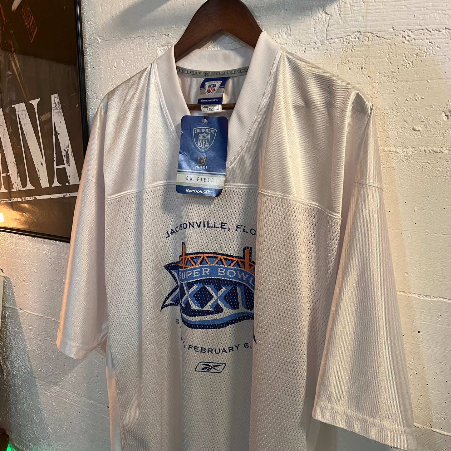 Vintage Y2K NFL Super Bowl 2005 Jacksonville, FL Reebok Mesh Football Jersey - Size XL - Dead Stock