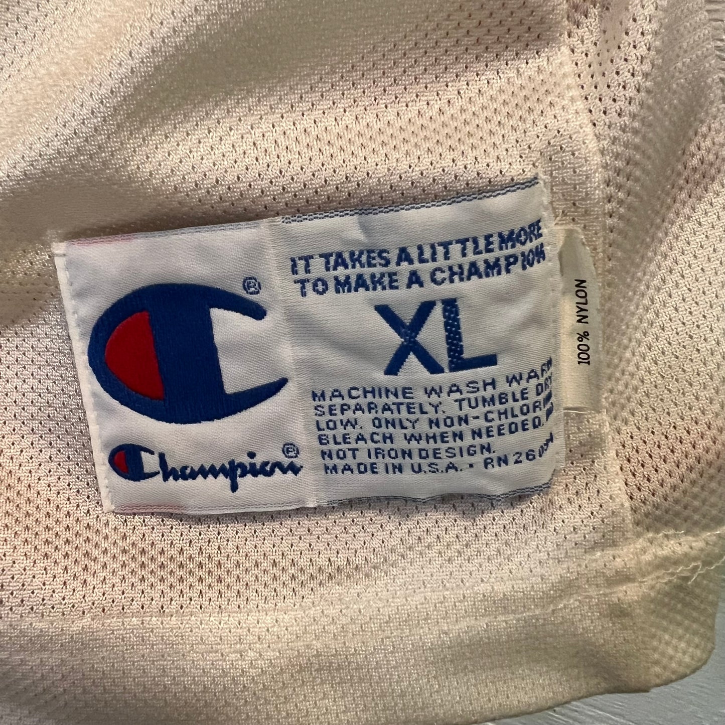 Vintage 1992 Champion Team USA Dream Team 'Magic Johnson' #15 European Release Basketball Jersey - Size XL - Made In USA - Red/White/Blue