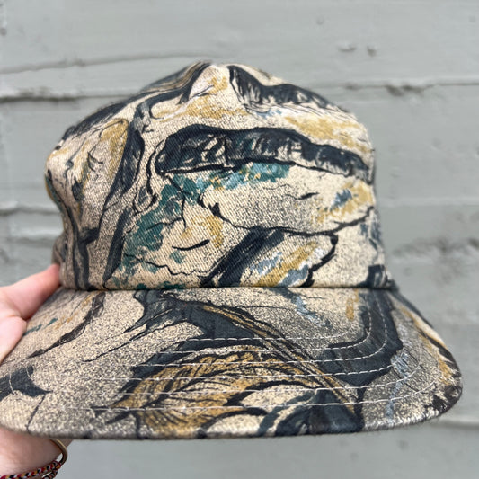 Vintage Backland Real Camo 5-Panel Snapback Hat - O/S - Made In USA - Camouflage
