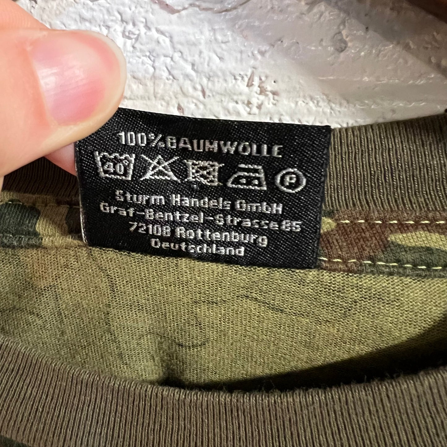 German Mil-Tec Flecktarn Camouflage Long Sleeve Shirt - Size Medium - 100% Cotton - Olive/Beige/Brown