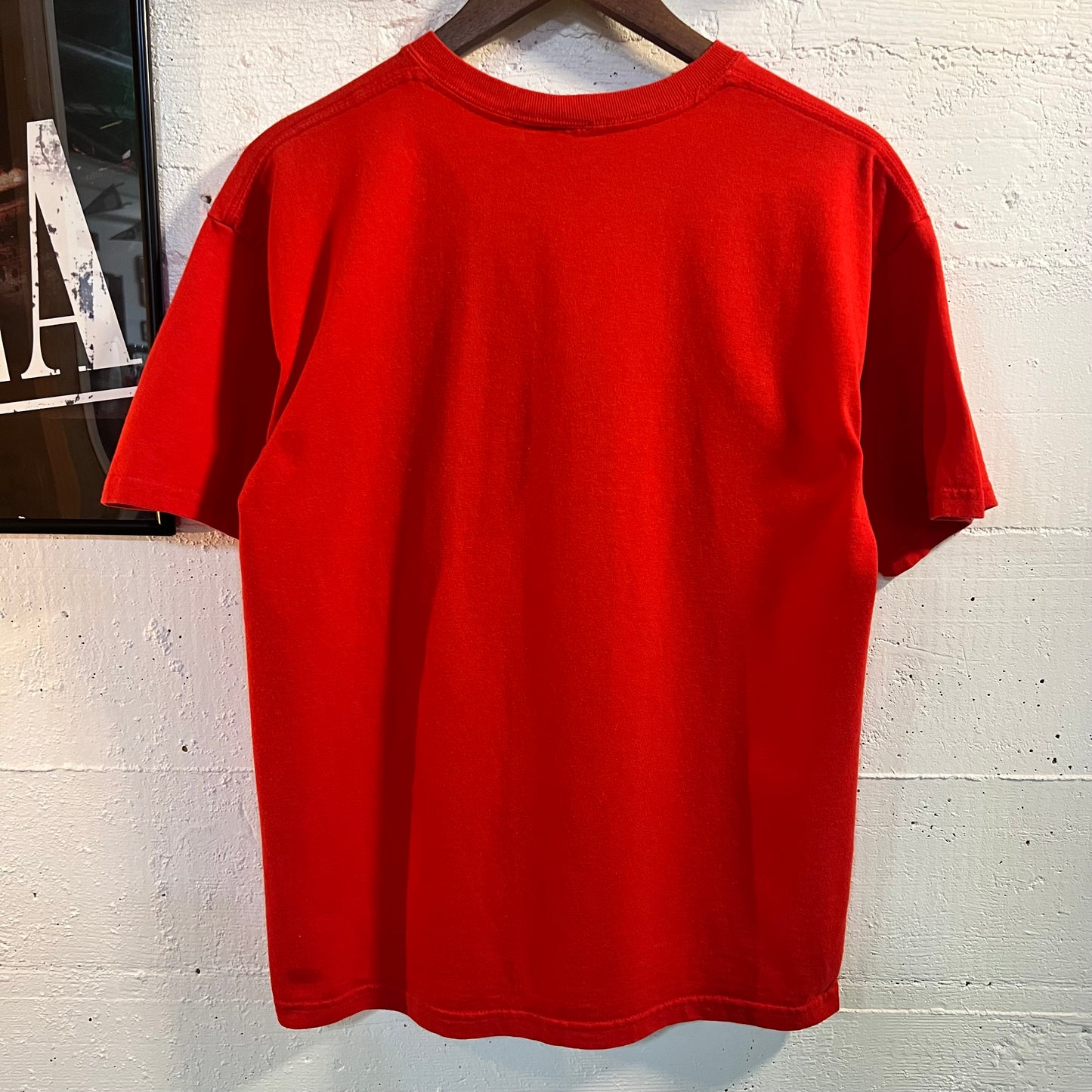 Vintage Distressed Disneyland Felt Mickey Mouse Baby T-Shirt - Size XL - Red