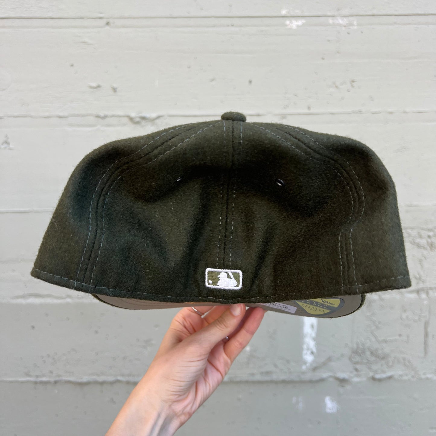 *New* New Era Houston Astros Cooperstown Collection Wool 59Fifty Retro Crown Fitted Ball Cap - 7-3/4 - Olive/White