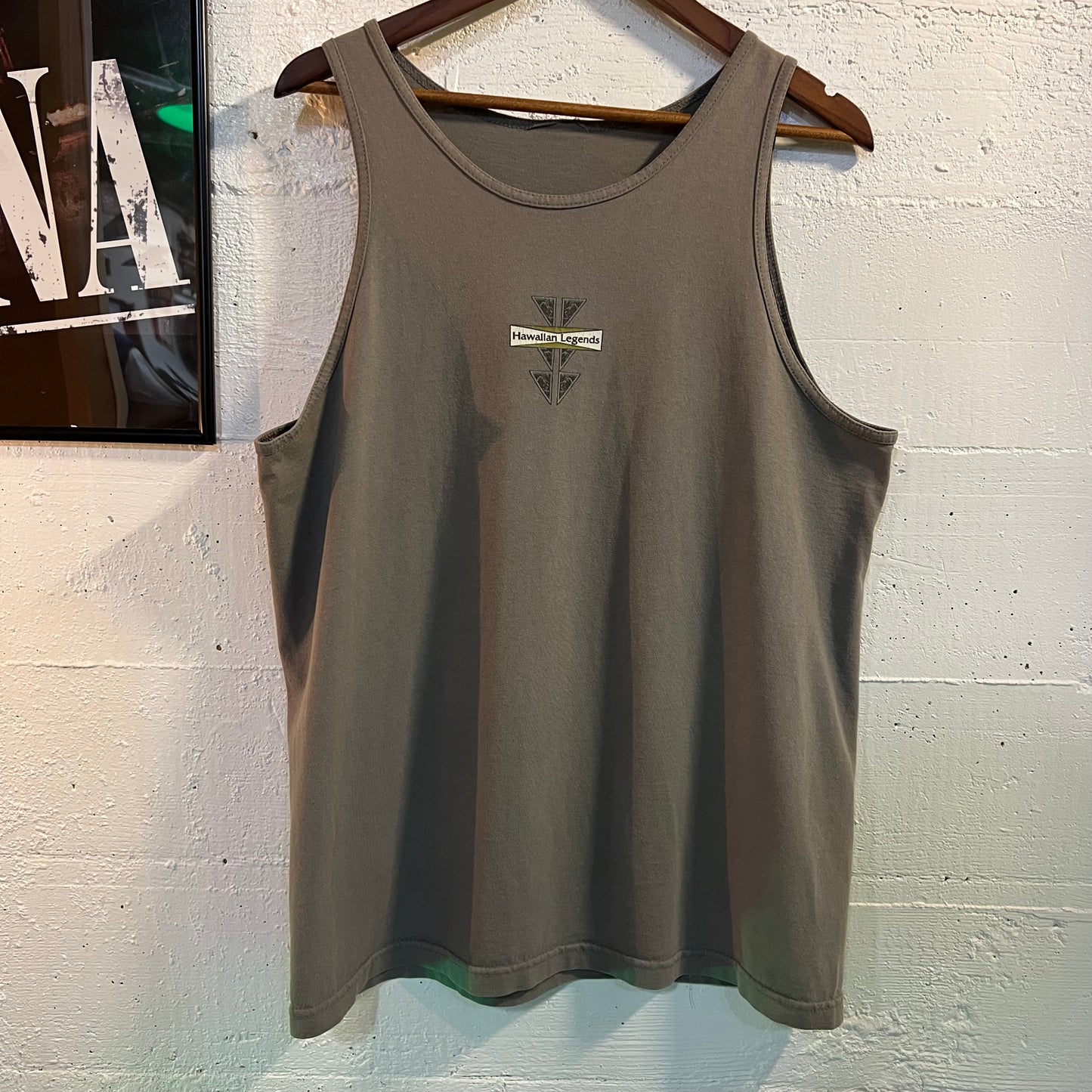 Vintage 90's Hawaiian Legends North Shore Tank Top - Size XL - Gray
