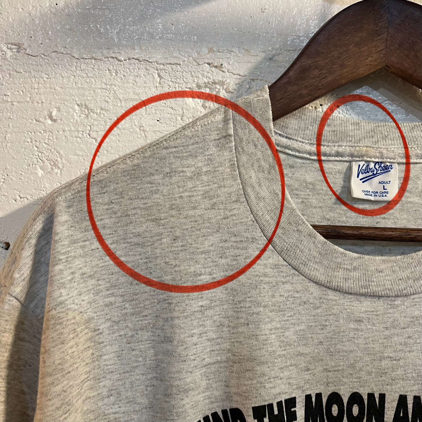 Vintage Rare 90's Space Center Houston Peanuts Snoopy T-Shirt - Size Large - Made In USA - Heather Gray