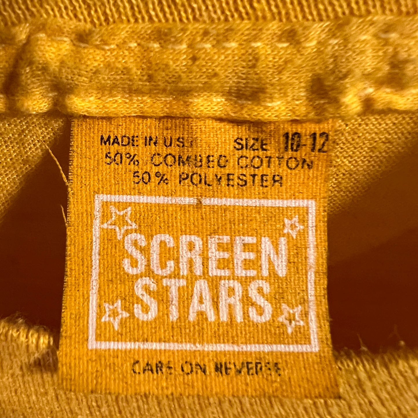 Vintage 80’s Screen Stars Virginia Beach Single Stitch Baby T-Shirt - Size Youth M/L - Made In USA - Yellow