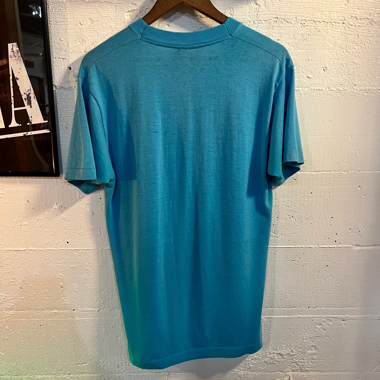 Vintage Oregon California Trail ‘Almo, Idaho' Distressed Single Stitch T-Shirt - Size Large - Made In USA - Blue/Black