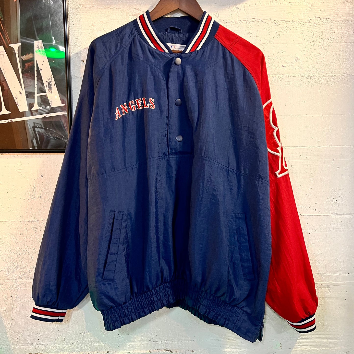 Vintage 90's Anaheim Angels 2-Tone Starter Jacket - Size Large - Red/Blue/White