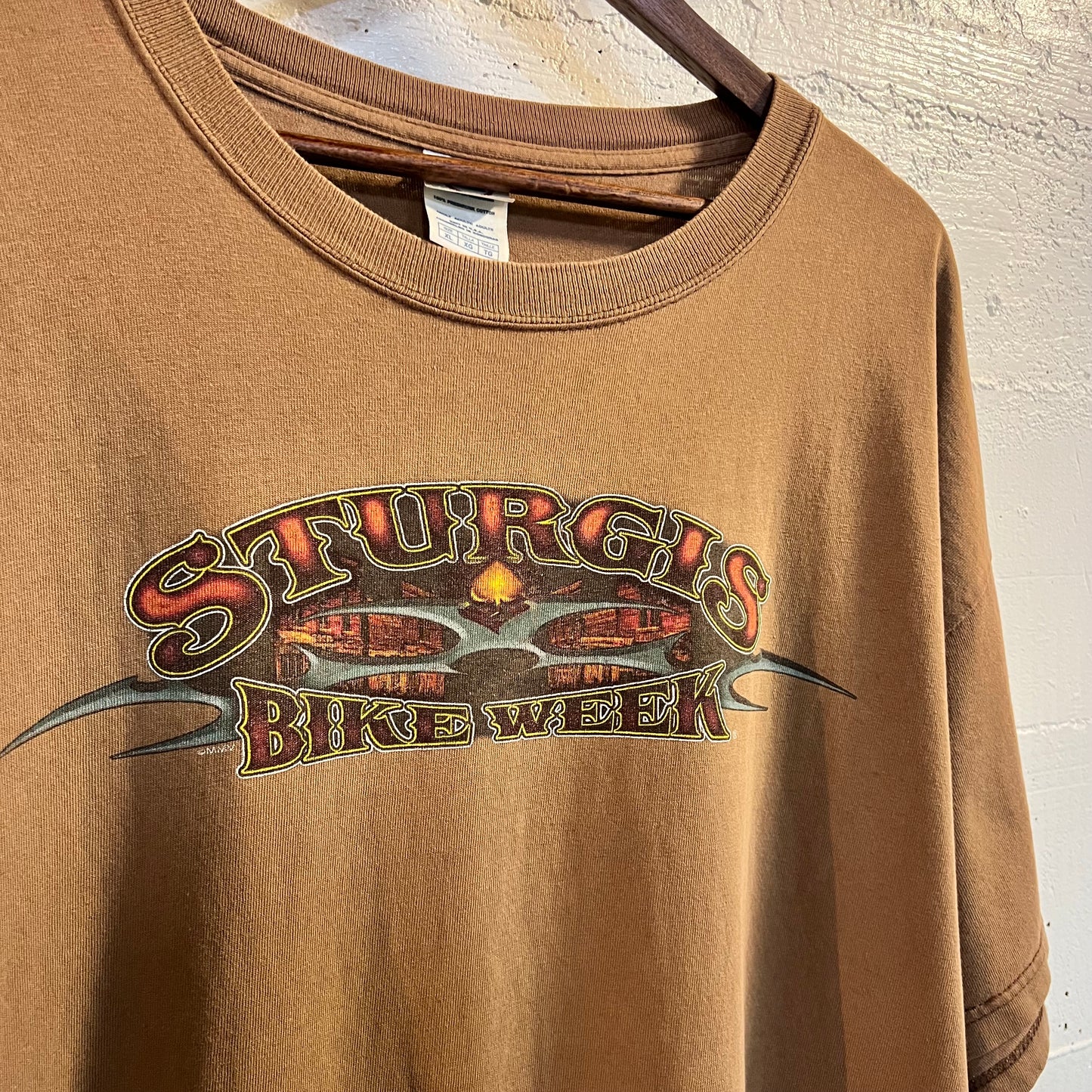 Vintage 2005 Sturgis Bike Week South Dakota T-Shirt - Size XL - Brown/Multicolor