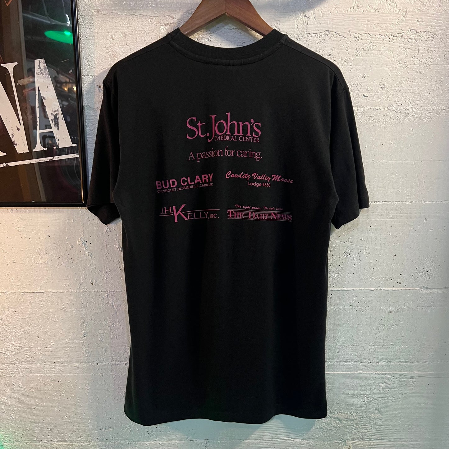 Vintage 90's American Cancer Society Marathon Single Stitch T-Shirt - Size Large - Made In USA - Black