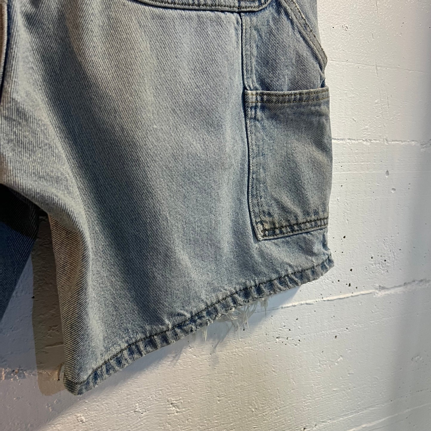 Vintage Distressed Carhartt Denim Cargo Shorts - Size 36 - Faded Light Wash