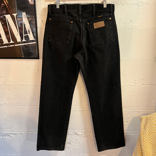 Vintage Wrangler 13MWZWK Cowboy Cut Denim Jeans - Size 31" x 30" - Faded Black - 100% Cotton