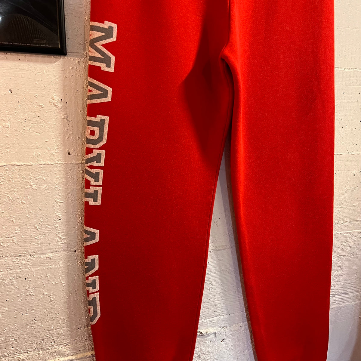 Vintage 80’s Russell Maryland Adjustable Waist Sweatpants - Size Medium - Made In USA - Red/Grey/White