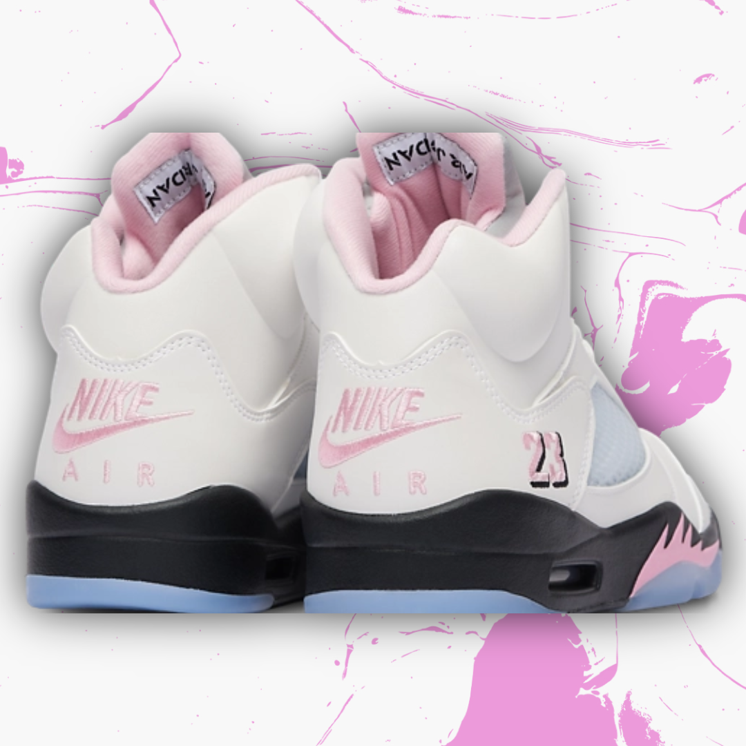 *New* Air Jordan 5 Retro '35th Anniversary' - Size 11.5M/13W - White/Medium Soft Pink/Black - HQ7978-102