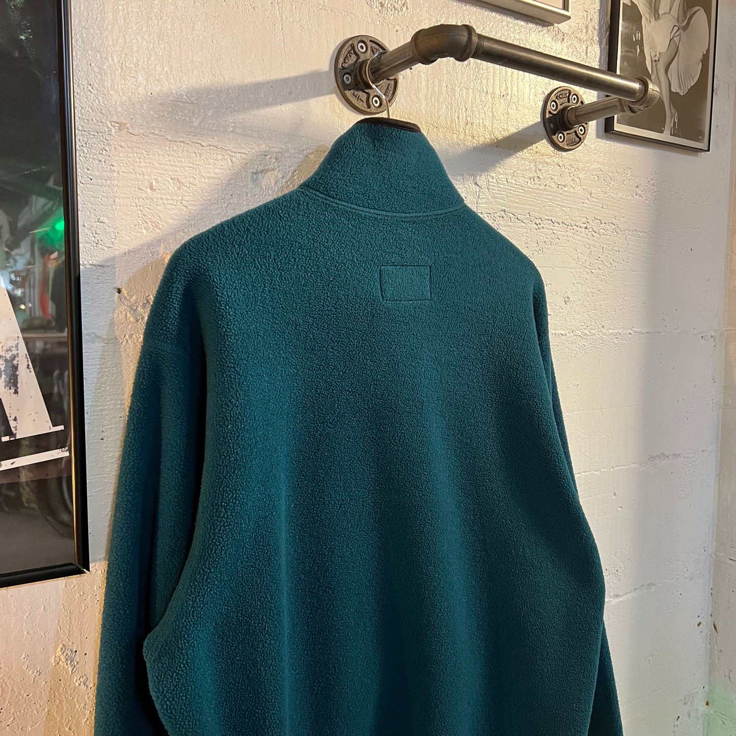 Vintage REI Polartec 1/4 Zip Pullover Fleece Jacket - Size Large - Turquoise/Black
