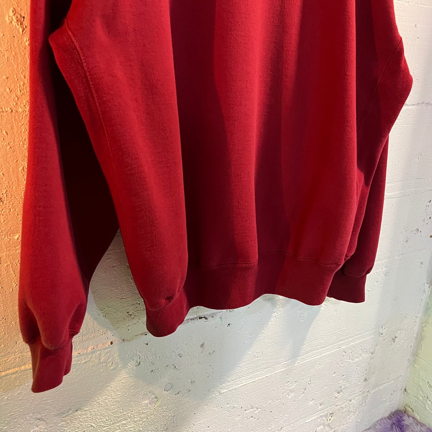 Vintage Russell Pro Cotton WSU Heavyweight Crewneck Sweatshirt - Size 2XL - Made In USA - Red/Grey