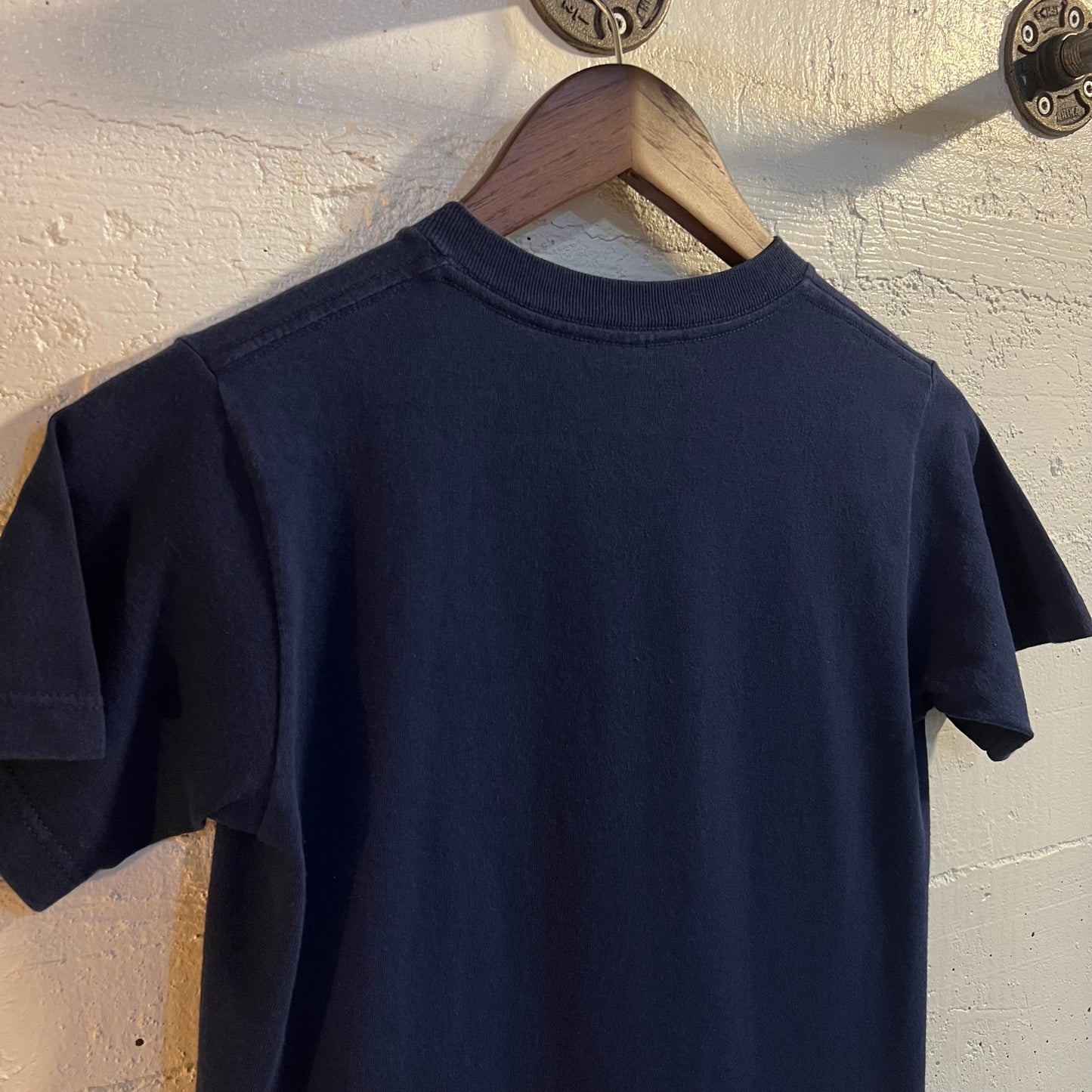 Vintage 90's Adidas Three Stripes Graphic Baby Tee - Size Small - Made In USA -Navy/Red