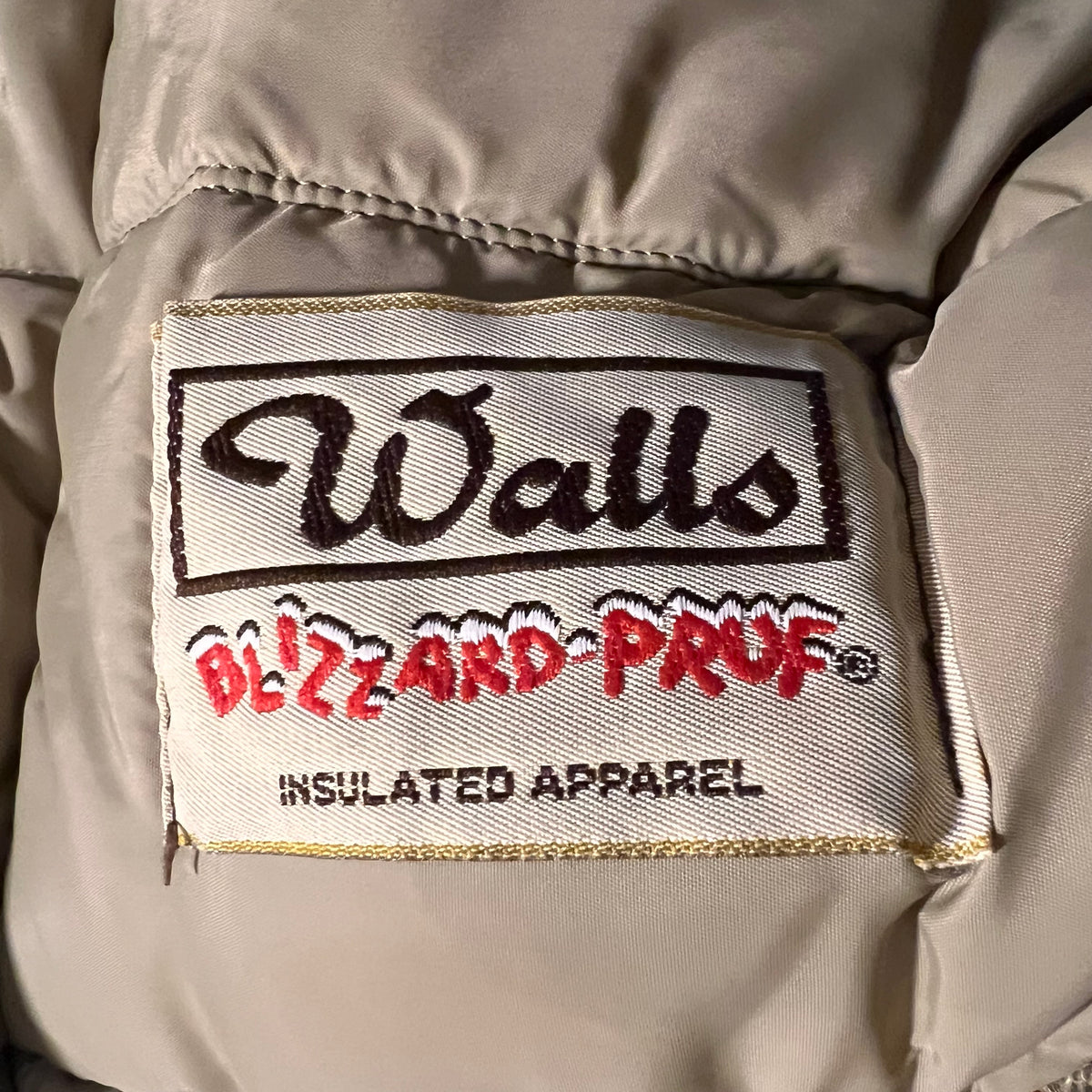 Vintage 1970's Walls Blizzard Pruf Faux Fur Collar Down Jacket - Size XL - Brown - Made In USA