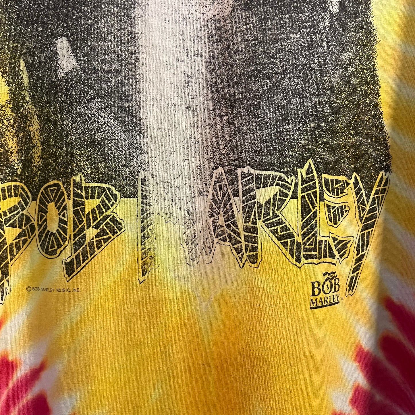 Vintage 90's Bob Marley Tuff Gong Single Stitch Tie Dye Rap T-Shirt - Size XL - Made In USA - Red/Green/Yellow-